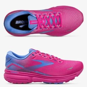 BROOKS Women's Ghost 15 running shoes "Pink Glo/Blue/Fuchsia" Size 8US